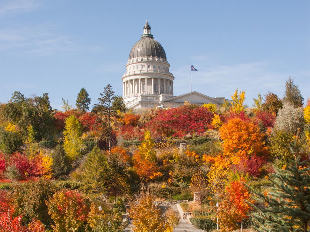View of Utah State Capitol from Memory Grove - Fall colors - Matt Morgan_Medium