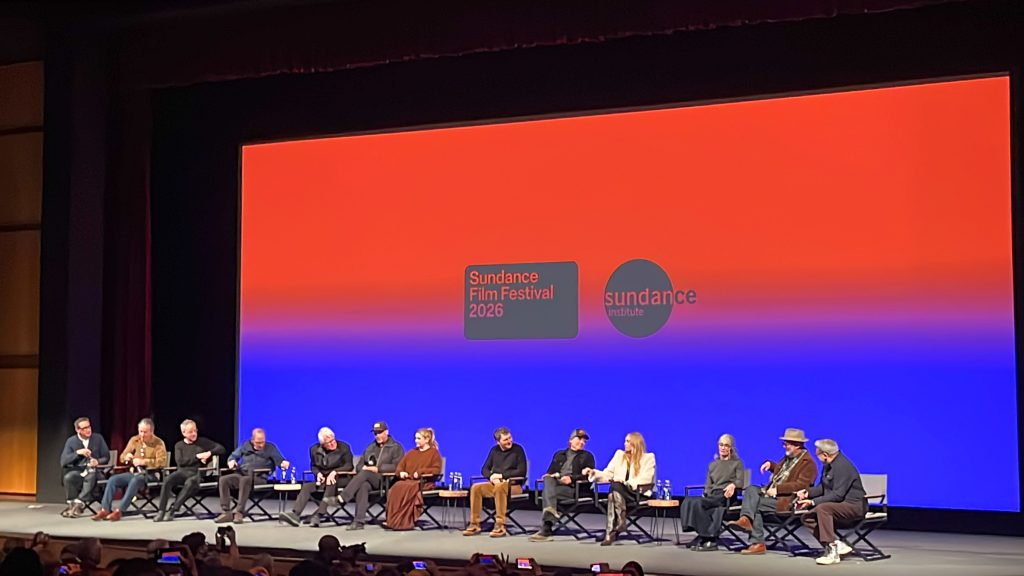 The cast and crew of Little Miss Sunshine participate in a panel discussion to commemorate the film's 20th anniversary. Photo by Georgia Metcalf. 